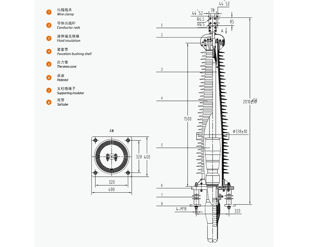 66~110kV Composite Shell Outdoor Terminal,